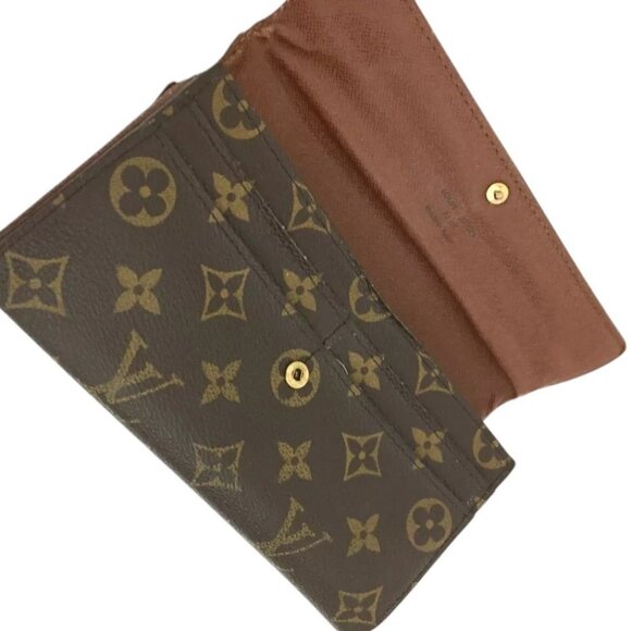 423160AO (G2) Louis Vuitton Wallet Long Portefeiulle Sarah Brown Monogram - Picture 5 of 9